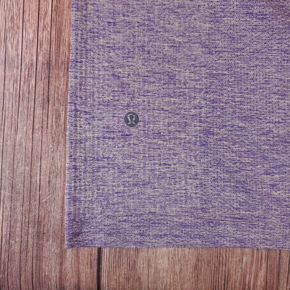 Lululemon Mens XXL Metal Vent Tech Performance Short Sleeve Shirt Heather Purple - Picture 6 of 11